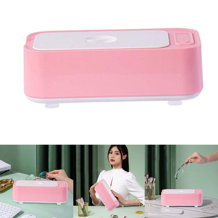 Crofta Ultrasonic Cleaner Low Noise Household 400ml for Jewelry Earrings Dentures