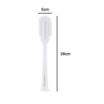 Crofta Brush Cleaner Reusable Durable with Comfort Grip for Household Water Glass White