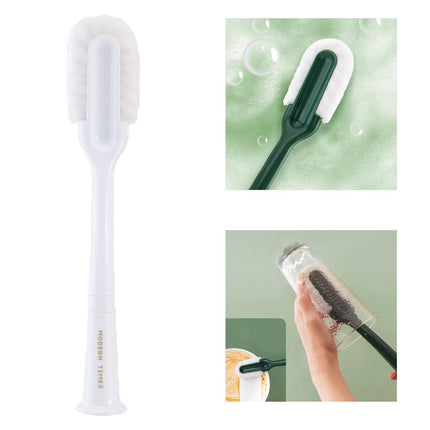 Crofta Brush Cleaner Reusable Durable with Comfort Grip for Household Water Glass White