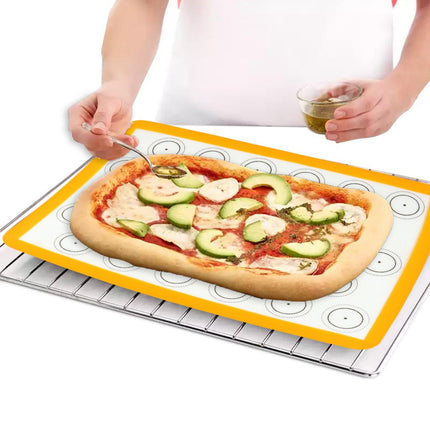 Crofta Food Grade Silicone Baking Mat Liners for Vegetables Bake Pans & Rolling yellow