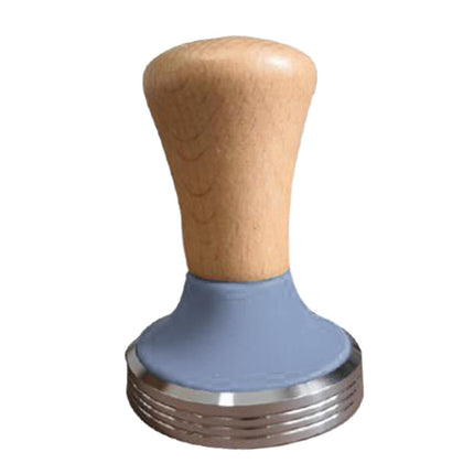 Crofta Stainless Steel Coffee Tamper Wooden Handle Coffee Leveler Bean Press Tool GRAY