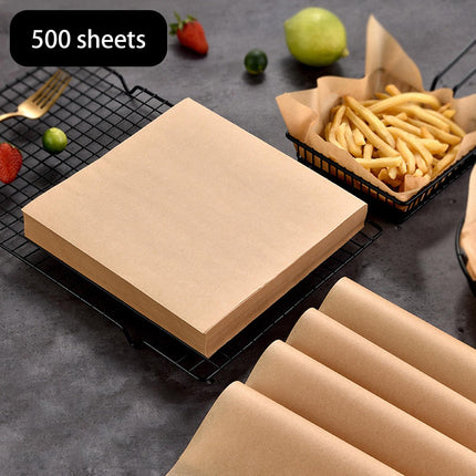 Crofta 500x Unbleached Baking Paper Sheets for Frying Baking Roasting Bakeware 30x30cm