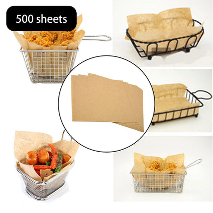 Crofta 500x Unbleached Baking Paper Sheets for Frying Baking Roasting Bakeware 30x30cm