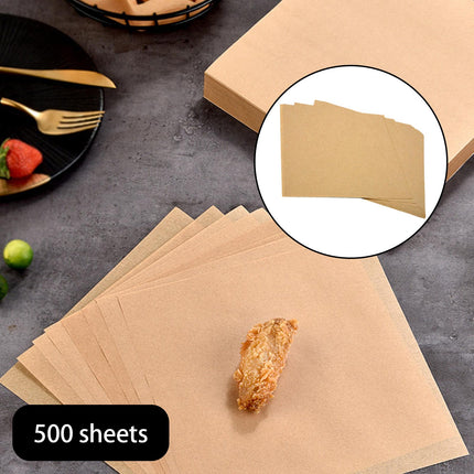 Crofta 500x Unbleached Baking Paper Sheets for Frying Baking Roasting Bakeware 30x30cm