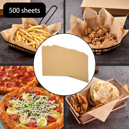 Crofta 500x Unbleached Baking Paper Sheets for Frying Baking Roasting Bakeware 30x30cm