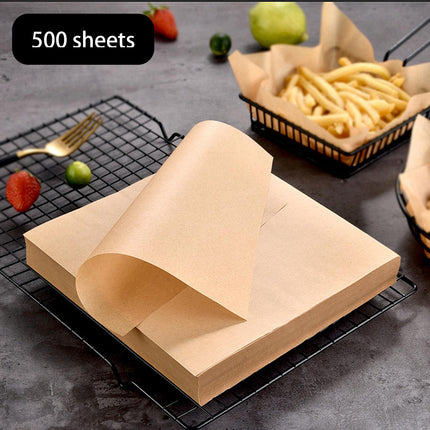 Crofta 500x Unbleached Baking Paper Sheets for Frying Baking Roasting Bakeware 30x30cm