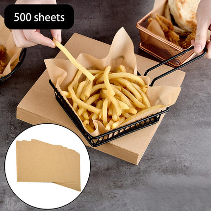 Crofta 500x Unbleached Baking Paper Sheets for Frying Baking Roasting Bakeware 30x30cm