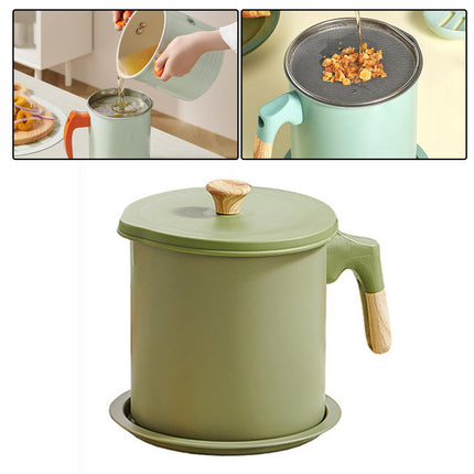 Crofta Mini Deep Fryer Pot Multifunctional Oil Saving 1.4L for Kitchen green