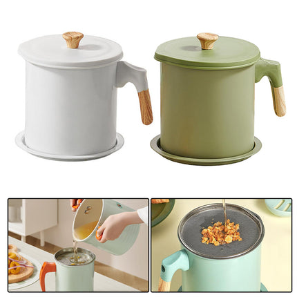 Crofta Mini Deep Fryer Pot Multifunctional Oil Saving 1.4L for Kitchen green