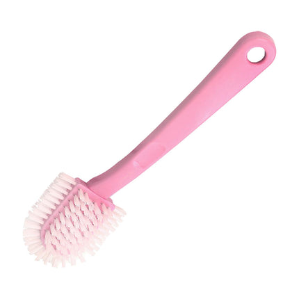 Crofta Five Sided Shoe Brush with Hanging Hole PP Material Comfortable for Cleaning Pink