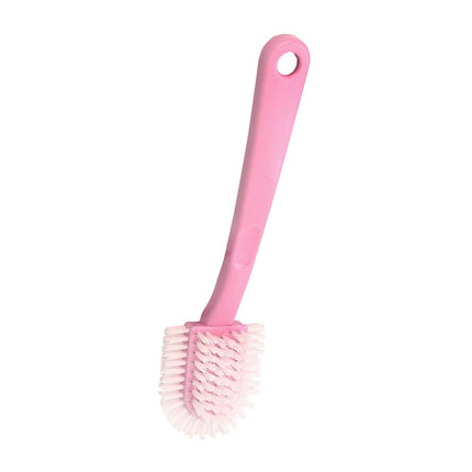 Crofta Five Sided Shoe Brush with Hanging Hole PP Material Comfortable for Cleaning Pink