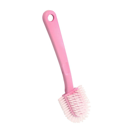 Crofta Five Sided Shoe Brush with Hanging Hole PP Material Comfortable for Cleaning Pink