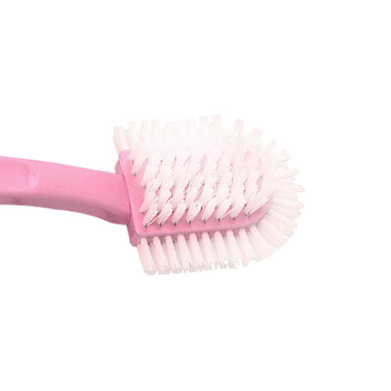 Crofta Five Sided Shoe Brush with Hanging Hole PP Material Comfortable for Cleaning Pink