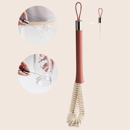 Crofta Cup Brush Long Handle Reusable Hanging Storage for Kitchen Washing Glassware Red