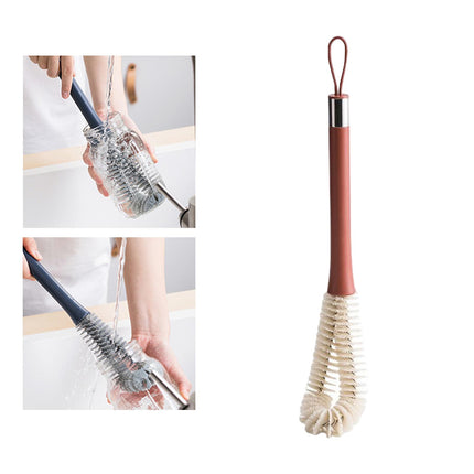 Crofta Cup Brush Long Handle Reusable Hanging Storage for Kitchen Washing Glassware Red