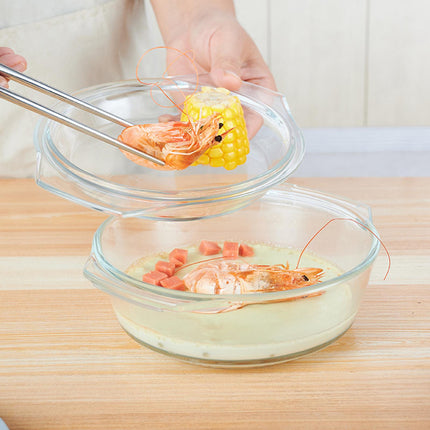 Crofta Glass Cereal Bowls Clear Mixing Bowl Morning Meal Bowl for Noodles Breakfast 500ml