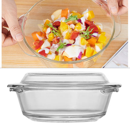 Crofta Glass Cereal Bowls Clear Mixing Bowl Morning Meal Bowl for Noodles Breakfast 500ml