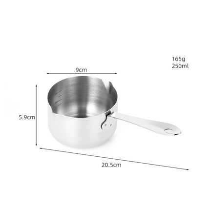 Crofta Stainless Steel Soup Pot Baby Breakfast Pot for RV Travel Induction Cooker Steel Handle L