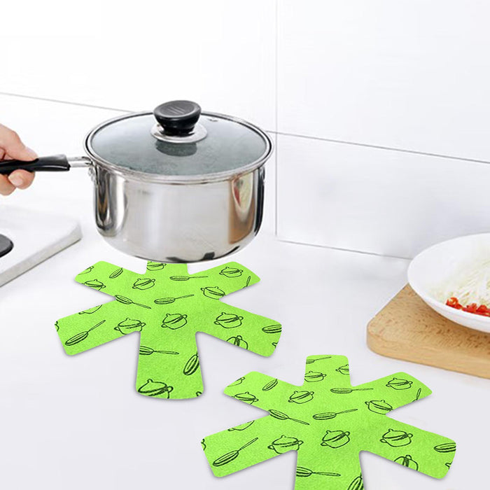 Crofta 12Pcs Anti Slip Pad Pot Pan Protectors for Nonstick Skillet Frying Pans Green