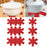 Crofta 12Pcs Anti Slip Pad Pot Pan Protectors for Nonstick Skillet Frying Pans Red