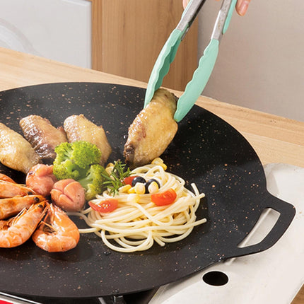 Crofta Grill Pan Korean Style Frying Pan Multifunctional Plate Pan for Cooking Home 38cm