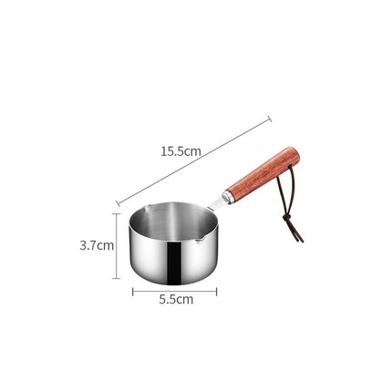 Crofta Stainless Steel Small Saucepan Seasoning Bowl for Heating Milk Camping 80ml