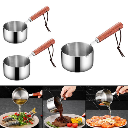 Crofta Stainless Steel Small Saucepan Seasoning Bowl for Heating Milk Camping 80ml