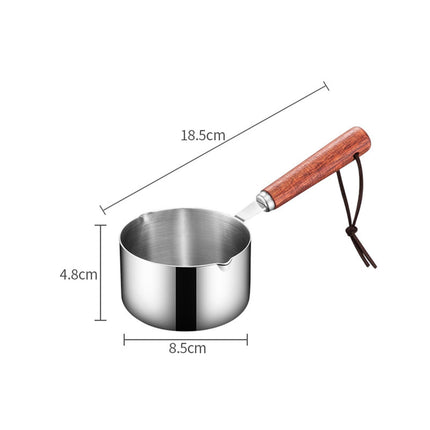 Crofta Stainless Steel Small Saucepan Seasoning Bowl for Heating Milk Camping 250ml