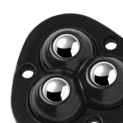 Crofta 4Pcs Self Adhesive Caster Wheels Furniture Wheel for Bins Case Furniture Black