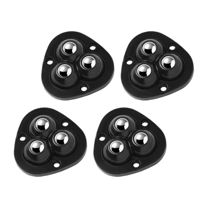 Crofta 4Pcs Self Adhesive Caster Wheels Furniture Wheel for Bins Case Furniture Black