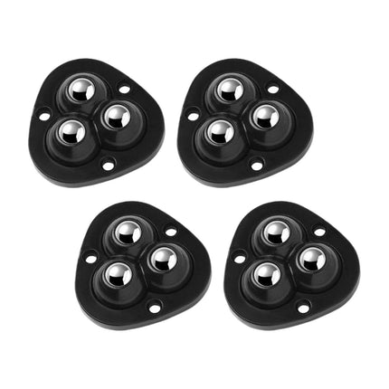 Crofta 4Pcs Self Adhesive Caster Wheels Furniture Wheel for Bins Case Furniture Black