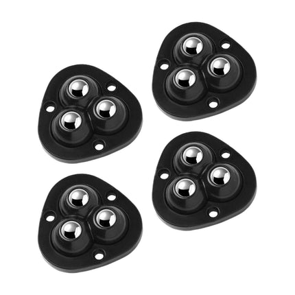 Crofta 4Pcs Self Adhesive Caster Wheels Furniture Wheel for Bins Case Furniture Black