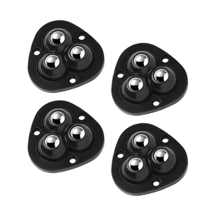 Crofta 4Pcs Self Adhesive Caster Wheels Furniture Wheel for Bins Case Furniture Black