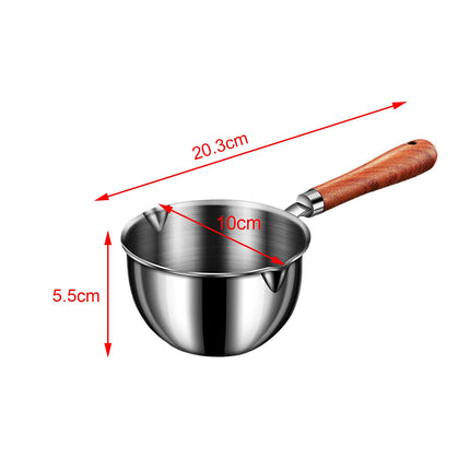 Crofta Saucepan with Dual pour spouts Butter Milk Warmer for Restaurant L