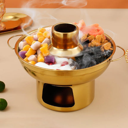 Crofta Old Beijing Hotpot Kitchenware Cooking Pot Traditional Chinese Small Hot Pot 18cm