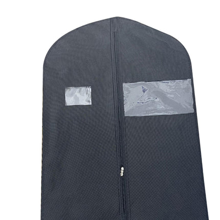 Crofta Hanging Garment Bags Dress Bag Dustproof Bag Men Suits Cover for suits Shirts Black 110cm