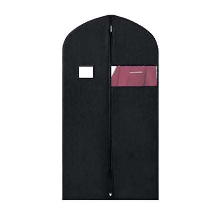 Crofta Hanging Garment Bags Dress Bag Dustproof Bag Men Suits Cover for suits Shirts Black 110cm