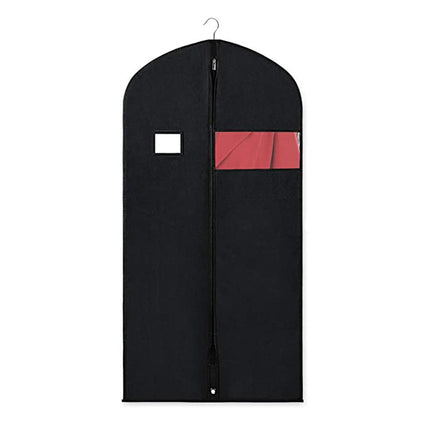 Crofta Hanging Garment Bags Dress Bag Dustproof Bag Men Suits Cover for suits Shirts Black 110cm