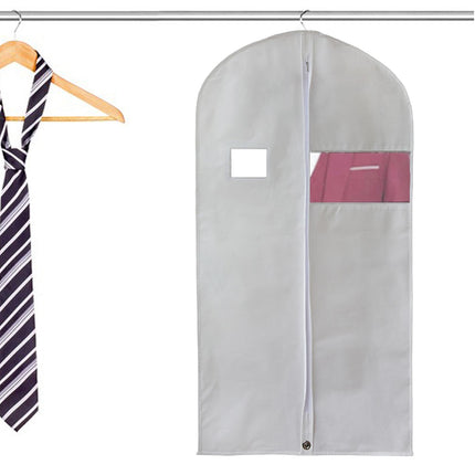 Crofta Hanging Garment Bags Dress Bag Dustproof Bag Men Suits Cover for suits Shirts White 130cm