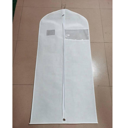 Crofta Hanging Garment Bags Dress Bag Dustproof Bag Men Suits Cover for suits Shirts White 130cm