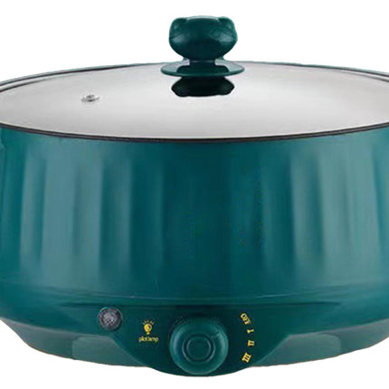 Crofta Electric Cooking Pot Nonstick Portable Electric Skillet for Pasta Eggs Green