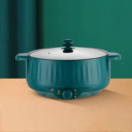 Crofta Electric Cooking Pot Nonstick Portable Electric Skillet for Pasta Eggs Green