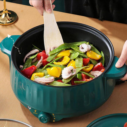 Crofta Electric Cooking Pot Nonstick Portable Electric Skillet for Pasta Eggs Green