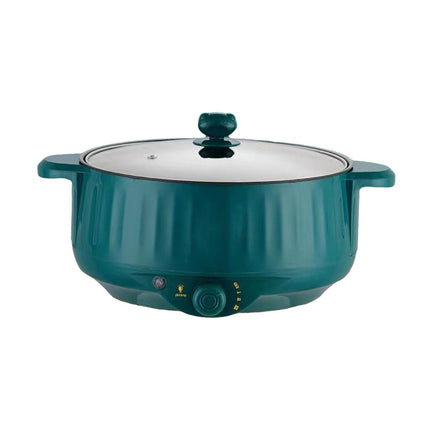 Crofta Electric Cooking Pot Nonstick Portable Electric Skillet for Pasta Eggs Green