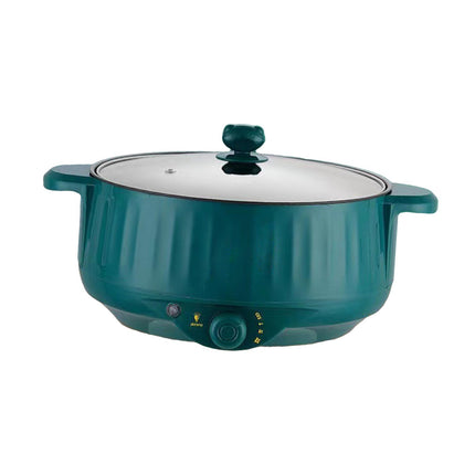 Crofta Electric Cooking Pot Nonstick Portable Electric Skillet for Pasta Eggs Green