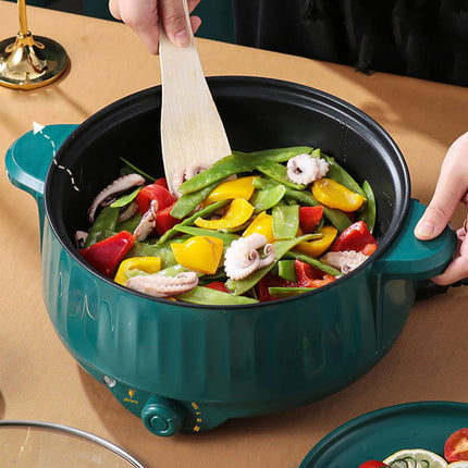 Crofta Electric Cooking Pot Nonstick Portable Electric Skillet for Pasta Eggs Green