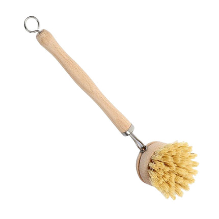 Crofta Scrubber for Cleaning Dishes Pans palm Pot Brush for Floor wood long