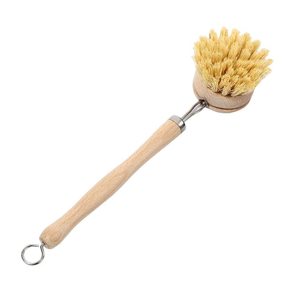 Crofta Scrubber for Cleaning Dishes Pans palm Pot Brush for Floor wood long