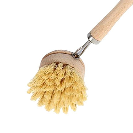 Crofta Scrubber for Cleaning Dishes Pans palm Pot Brush for Floor wood long