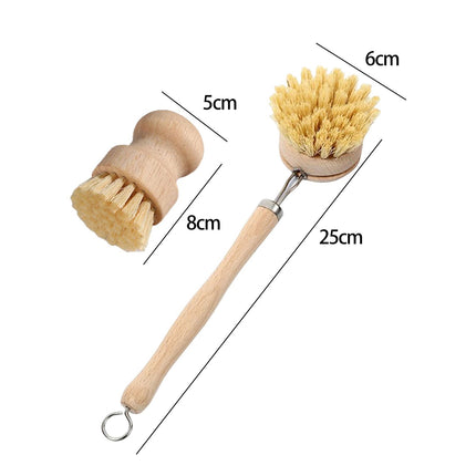 Crofta Palm Pot Brush Cleaning Pots Kitchen Sink Cleaning for Floor Garage Bathtubs 5Pcs